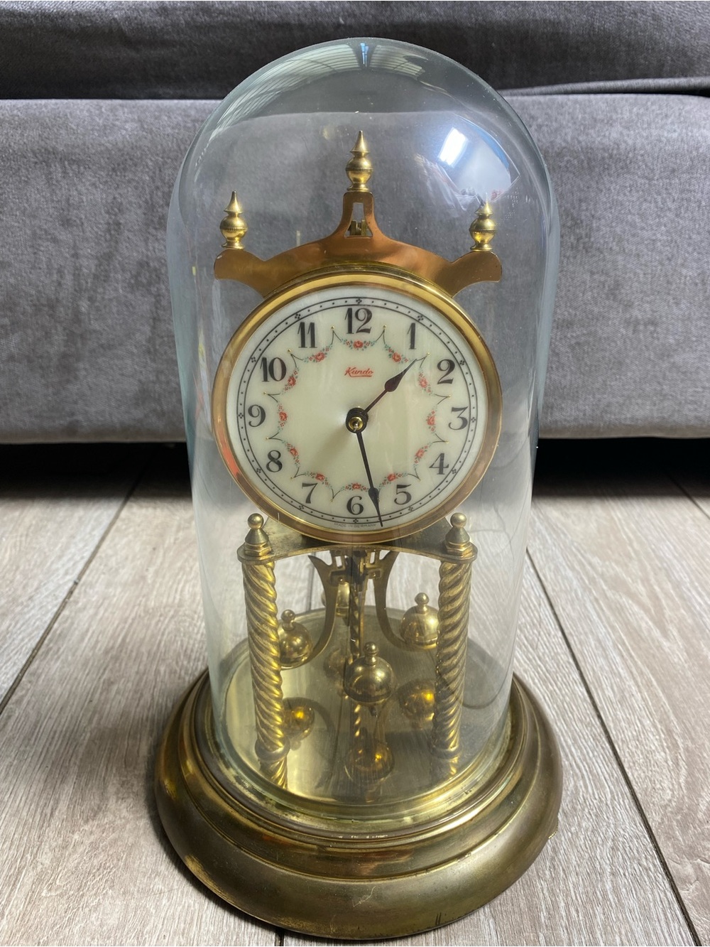 VTG Kundo by Kieninger & Obergfell 400-Day Anniversary Clock Glass Dome No Key?
